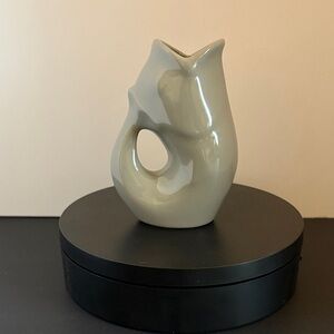 Gurgle Pot Fish-Shaped Pitcher Mini Gray Watering Can Vase 2006